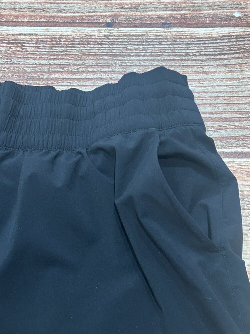 Athleta High Rise Weekender Run Short Black 3" Inseam Lined Drawstring - Picture 2 of 11